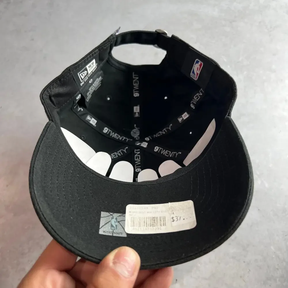 Brooklyn NETS New Era 9Twenty Black Adjustable Strapback Cap Hat City Edition
